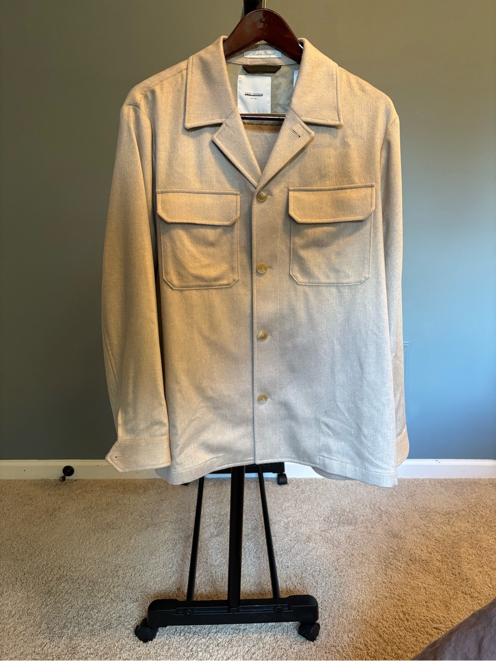 NWT Todd Snyder 100% Italian Cashmere Two-Pocket Overshirt XL MSRP *READ*